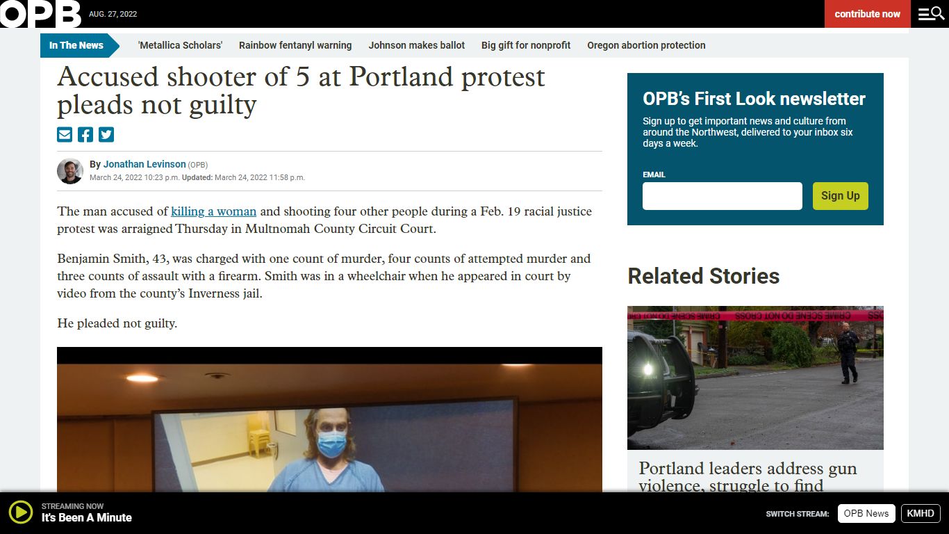 Accused shooter of 5 at Portland protest pleads not guilty - OPB